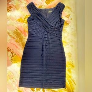 Scarlett Nite navy draped bodycon dress 12